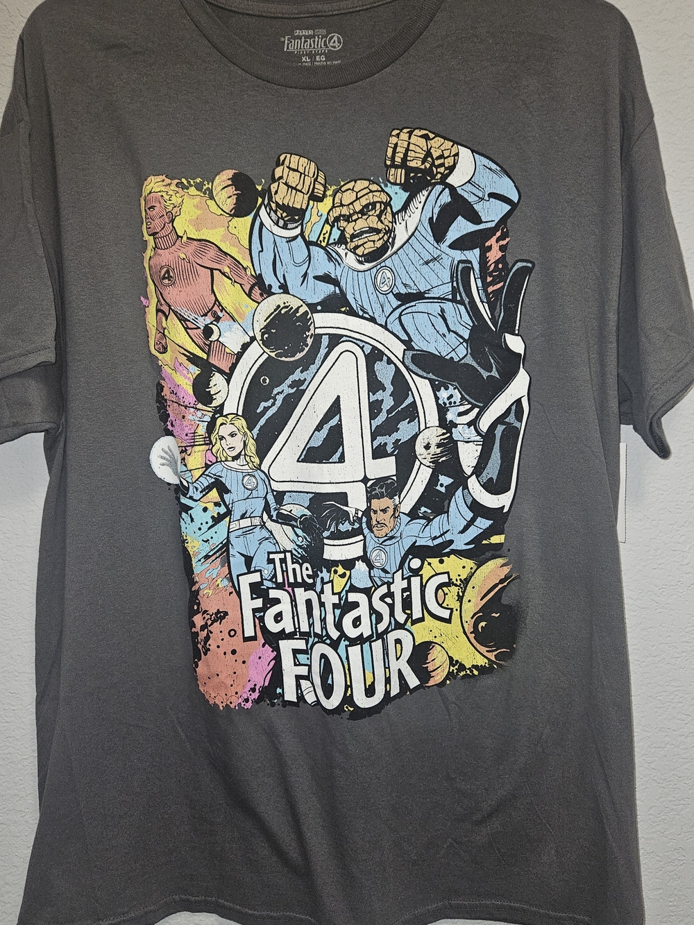 The Fantastic Four Graphic Tee - Multicolor on Gray